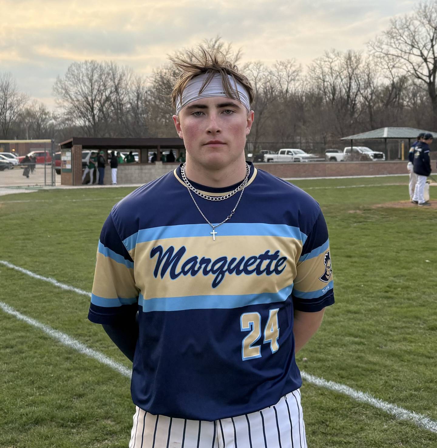 Marquette starting pitcher Anthony Couch struck out 11 and allowed two earned runs over 5 innings in Thursday’s 3-2 win over Dwight.