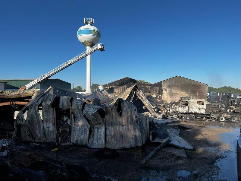 No one was injured in an industrial building fire on Friday, June 3, 2022, at Longhorn Trucking at 132 Harris Drive in Rockdale. Fire districts around Will County were on the scene. The fire's cause is unknown.