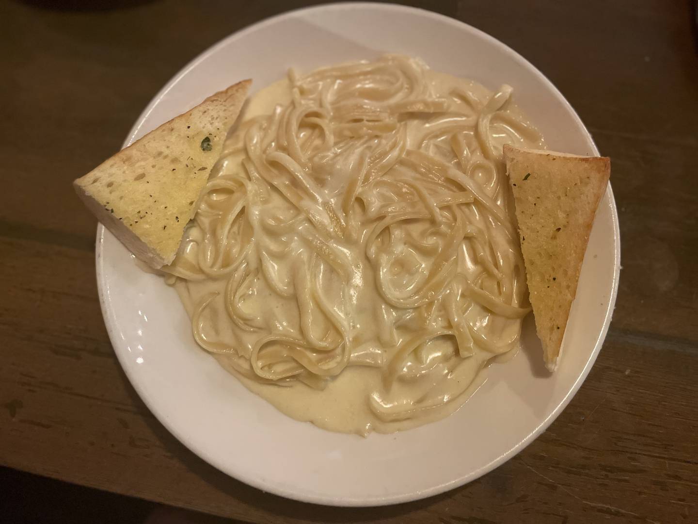 Fettuccini Alfredo ($14.95) at Georgio's Chicago Pizzeria & Pub, 75 E Woodstock St. in Crystal Lake.