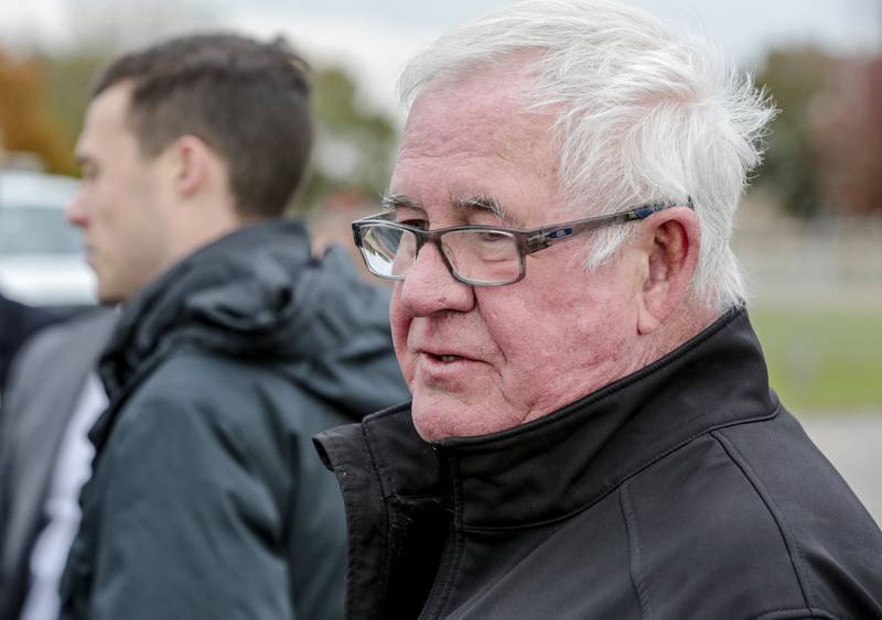 Plainfield Mayor Michael Collins speaks to the Herald-News on Wednesday, Nov. 6, 2019, after a press conference with Gov. JB Pritzker in Plainfield, Ill.