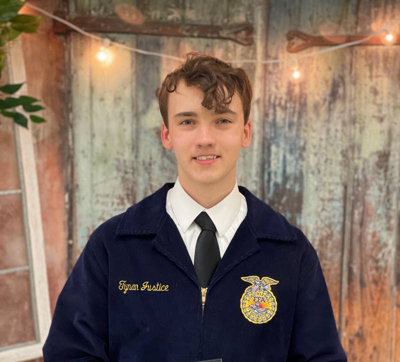 Tynan Justice, a member of the Seneca FFA chapter, will be on stage and in the spotlight Oct. 26-29 during the 2022 National FFA Convention and Expo in Indianapolis.