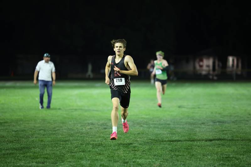 Bradley-Bourbonnais' Sully Westover nears the finish line during the All-City cross country meet at Bishop McNamara on Wednesday, Sept. 17, 2025.