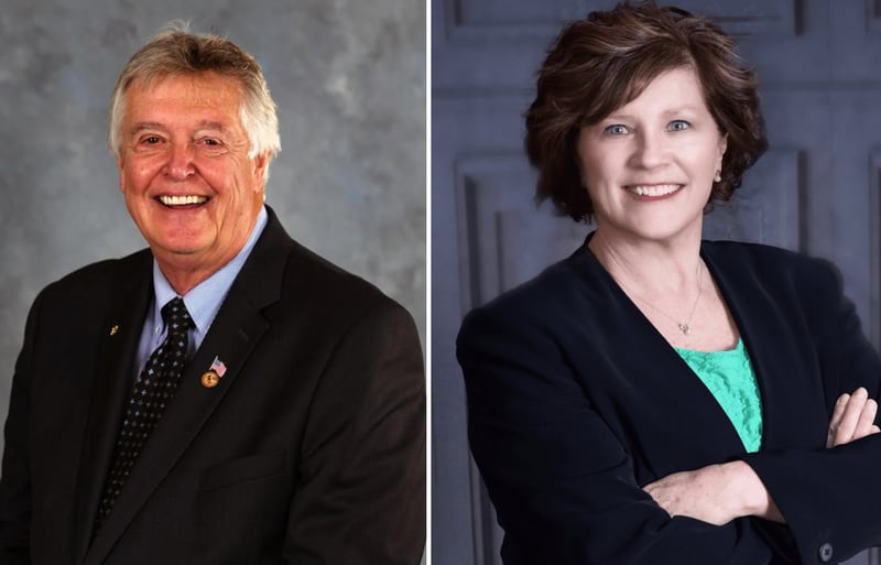 Steve Reick and Mary Mahady, candidates for the 63rd House District, 2024.