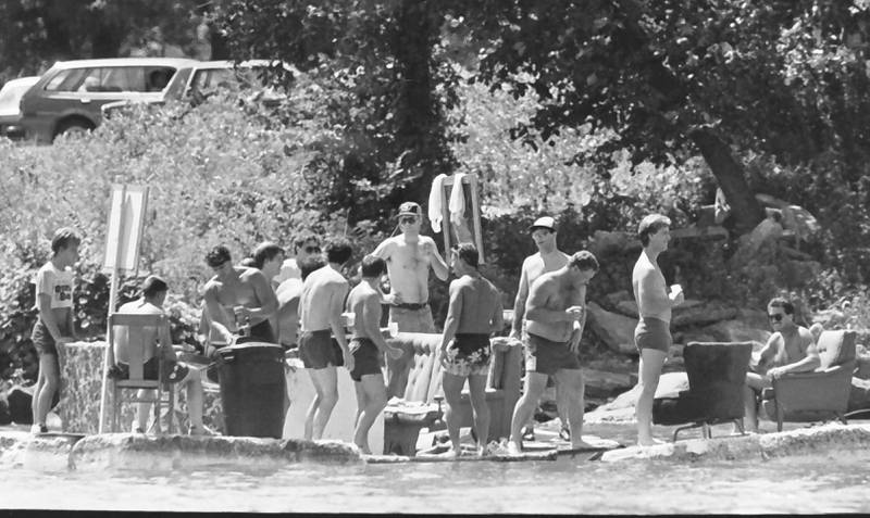 The Anything That Floats races were held from 1978-1986 each year in Peru. Contestants received a free case of Old Style beer upon entering. The rules were simple. To enter, participants needed to build a raft less than 50 feet in length and each person had to have a life jacket on board whether you wore it or not. A rope had to be attached to the raft for towing. Rafts were made from styrofoam, inter tubes or barrels. A minimum of two paddles were required on the float. Rafts were launched at the Starved Rock Boat Ramp and finished at the Peru boat launch area. Over time, the event grew and got to big and out of control that organizers had to scrap it. This photo was found in the La Salle NewsTribune archives.