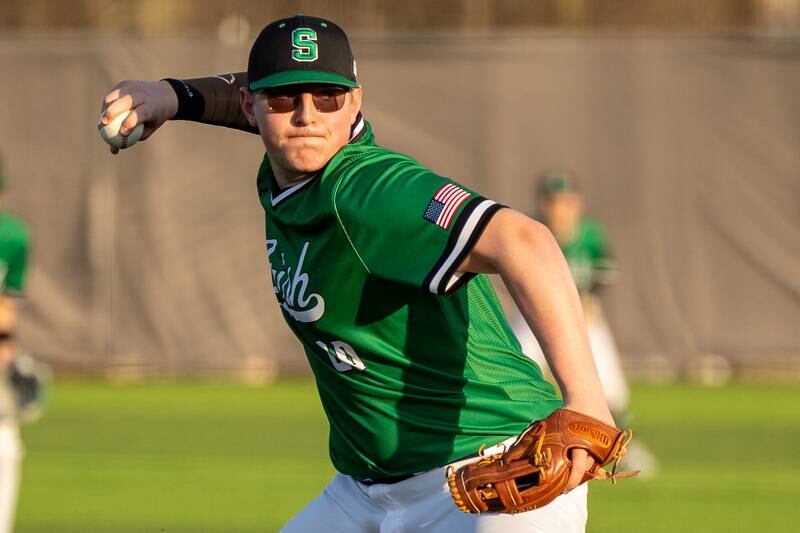 Landyn Ramsey (20) of Seneca pitches on Friday, April 11, 2025 at Seneca High School in Seneca.