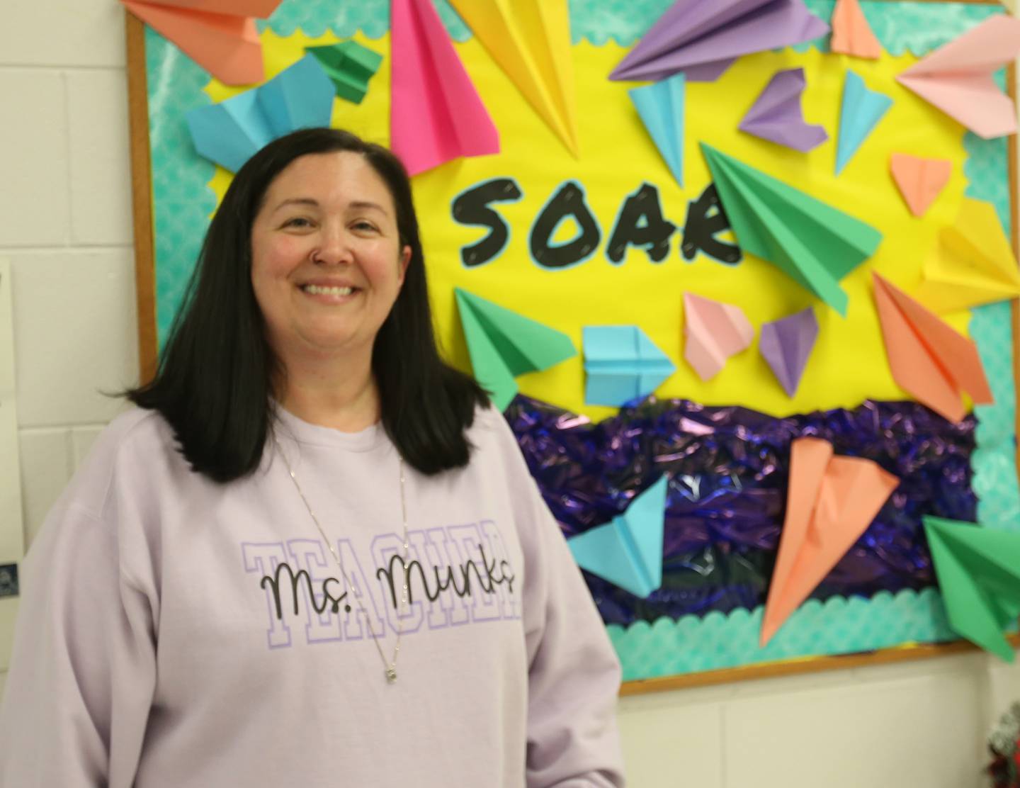 Ms. Samantha Munks poses for a photo on Wednesday, April 23, 2025 at the Students Obtaining Achievement and Responsibility (SOAR) School in Peru.