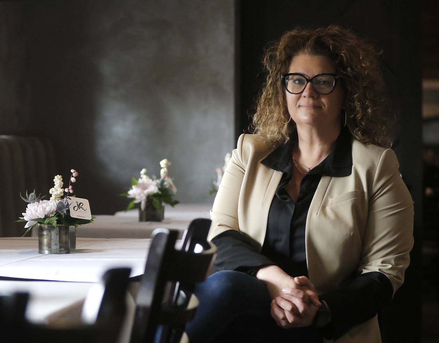 Rhienna McClain, the owner of 1776, a farm to table restaurant in Crystal Lake on Thursday, April 11, 2024.