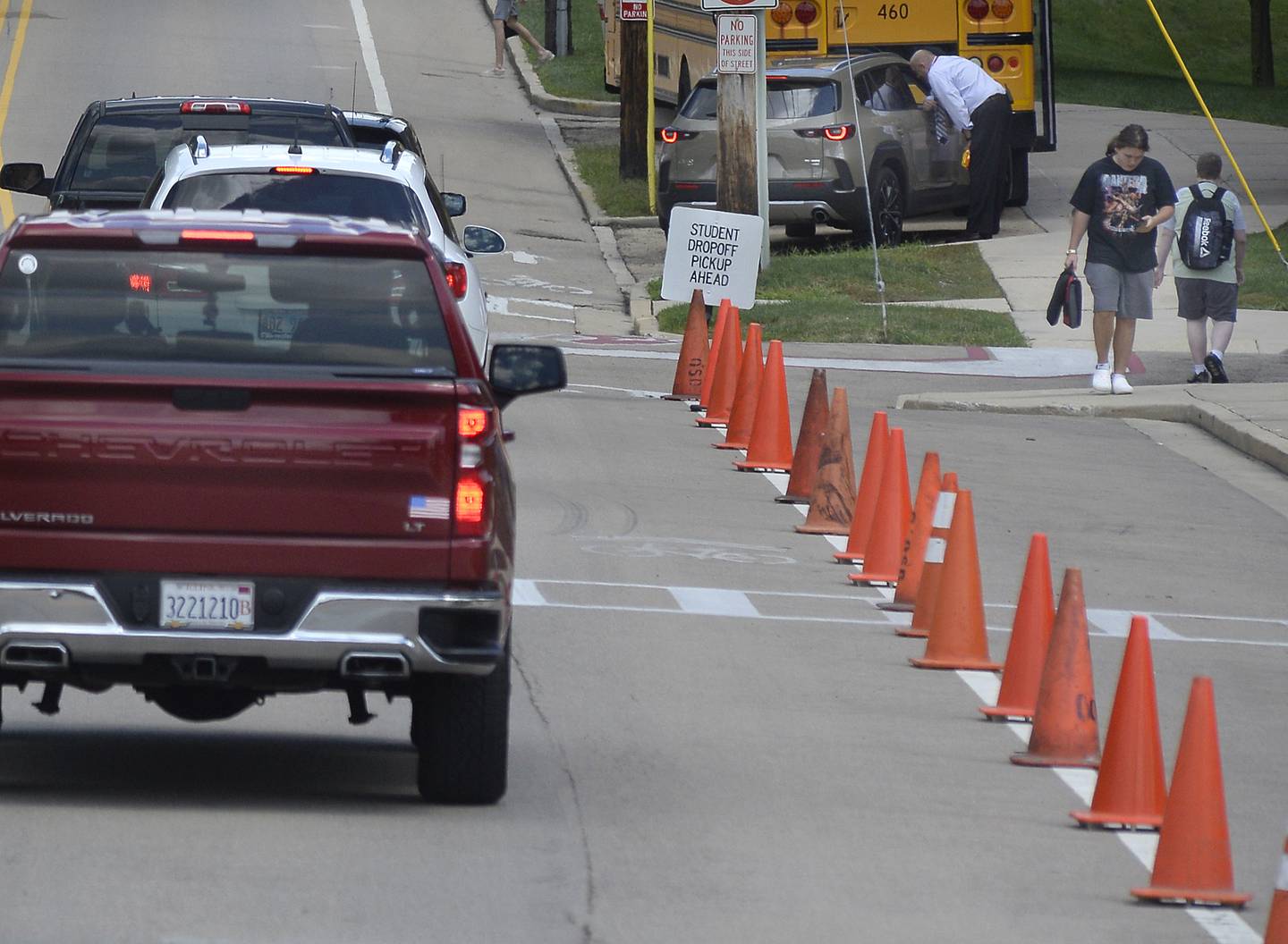 Student pickup and drop off are not allowed in front of Ottawa High School as the 2022-2023 school year started Tuesday, Aug. 9, 2022.