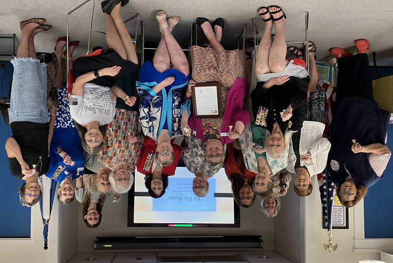 The Rochelle Chapter DAR recently celebrated Constitution Week with a program titled "We the People" discussing six key players at the Constitutional Convention.