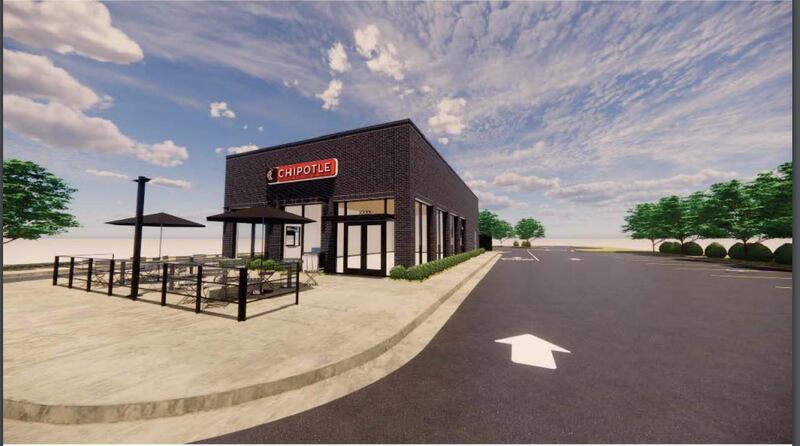 A rendering of the proposed Chipotle location at Route 47 and Huntley Crossings Drive in Huntley.