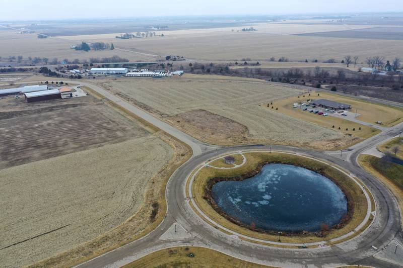 An aerial view of the lot numbers 12, 13, and 15 at the Princeton Industrial Park on Thursday, Jan 12, 2023 in Princeton.