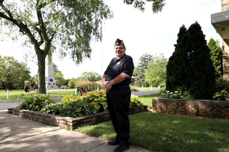Tom Lynch of Hinsdale, pictured at Downers Grove American Legion Post 80, served in the Air Force and was part of security guarding missile bases.