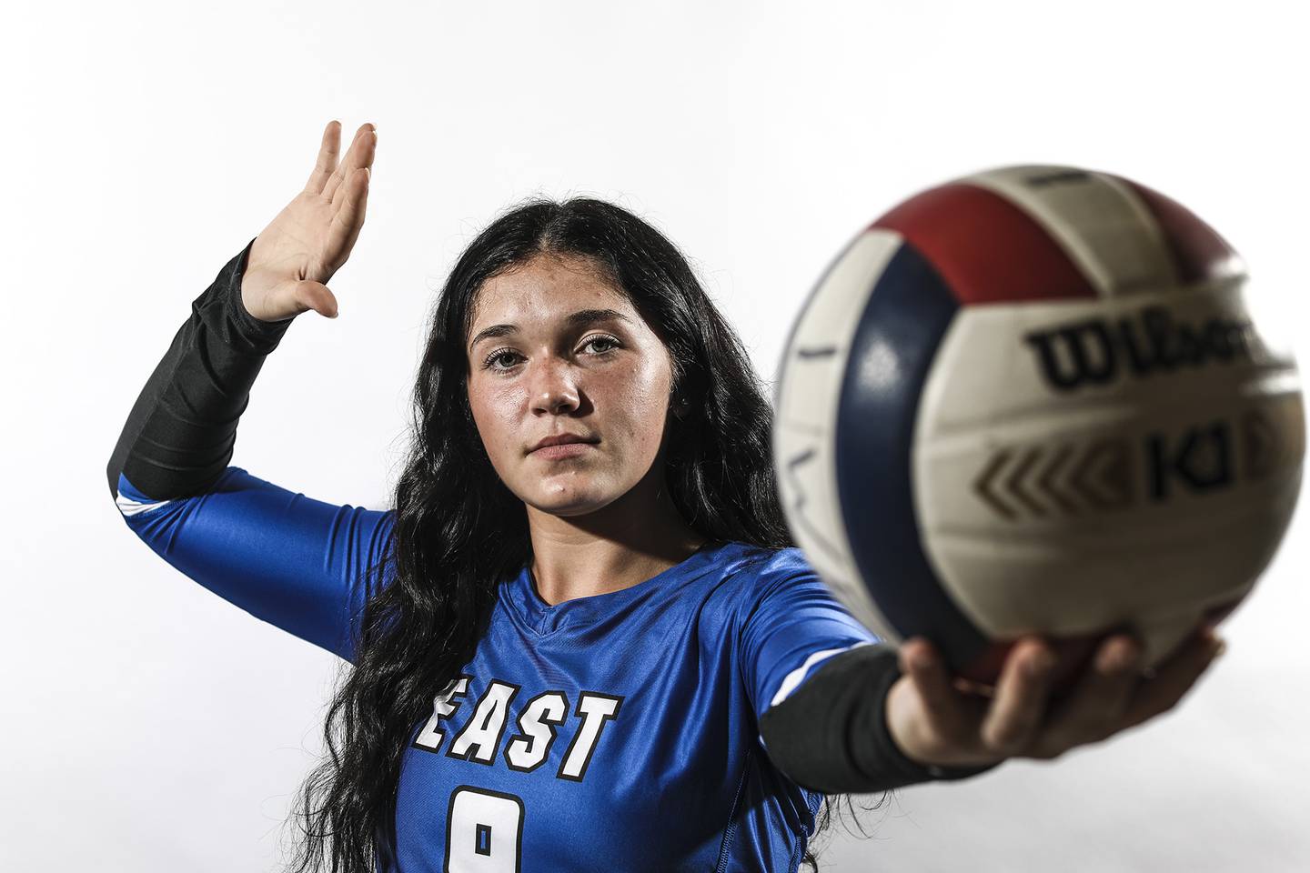 Lincoln-Way East's Kayleigh Ritter is the Herald-News volleyball player of the year, on Monday, May 24, 2021, at Lincoln-Way East High School in Frankfort, Ill.