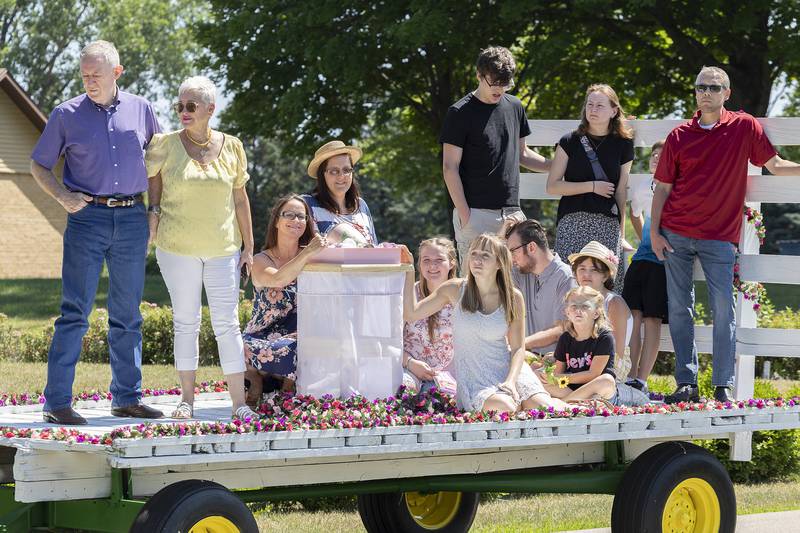 The family of Ruth Ann Pullen make one last ride with their beloved as she is laid to rest Friday, July 7, 2023 at Oakwood Cemetery in Dixon.