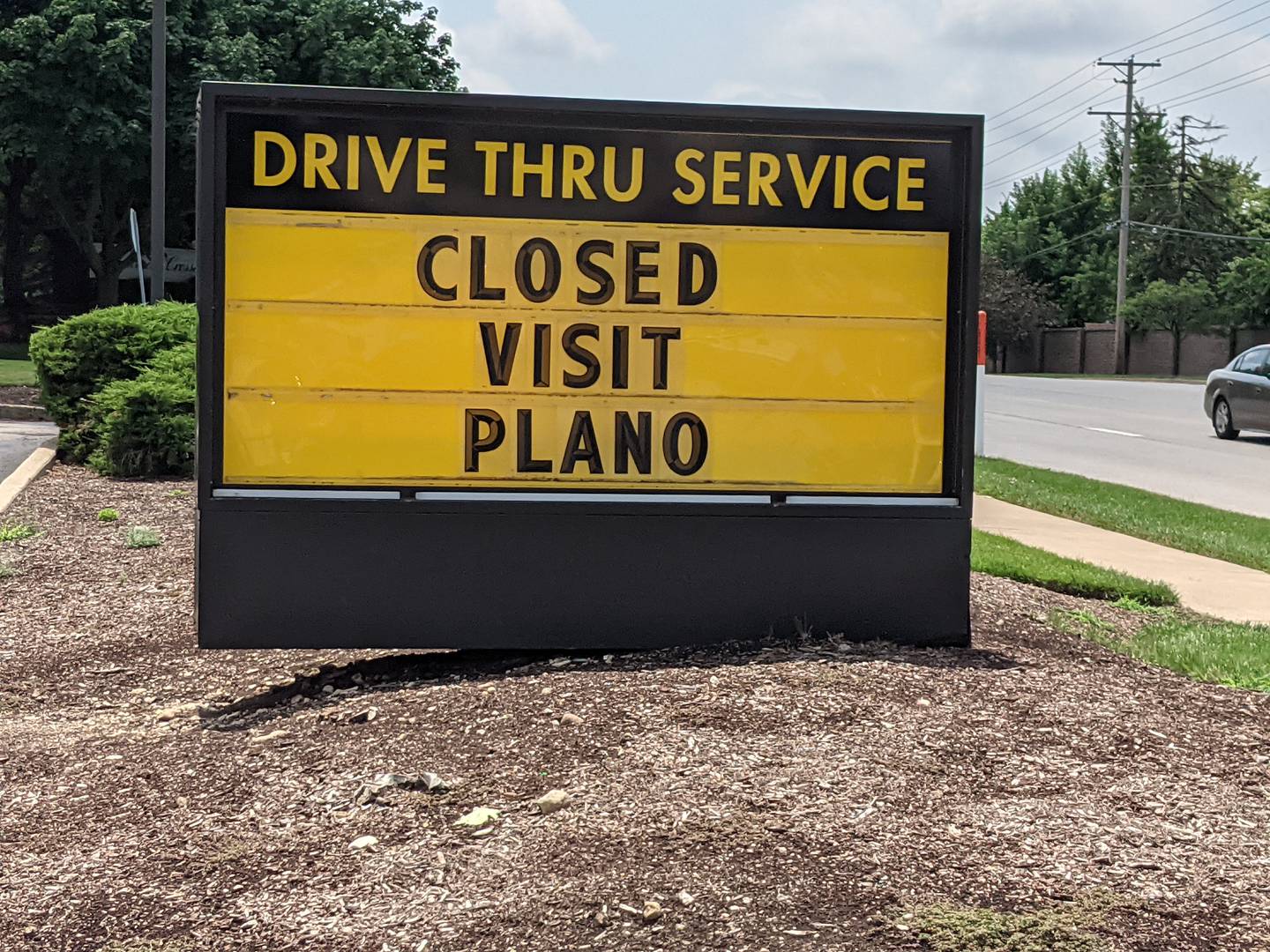 The Arby’s restaurant at 240 Douglas Road in Oswego recently closed its doors. The drive-thru sign at the now closed restaurant directs people to visit the Arby’s restaurants still open in Plano and Aurora.