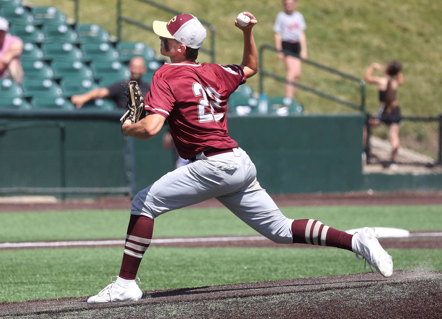 Morris pitcher Brett Bounds delivers a pitch Saturday in a 5-2 loss to Crystal Lake Central in the Class 3A semifinals.