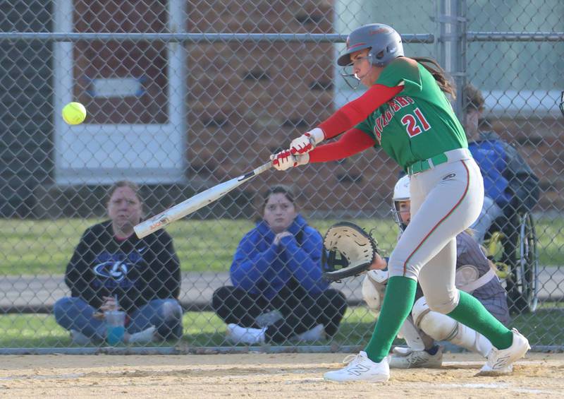 L-P's Anna Riva blasts a home run against Princeton on Tuesday, March 24, 2026 at Little Sibera Field in Princeton.