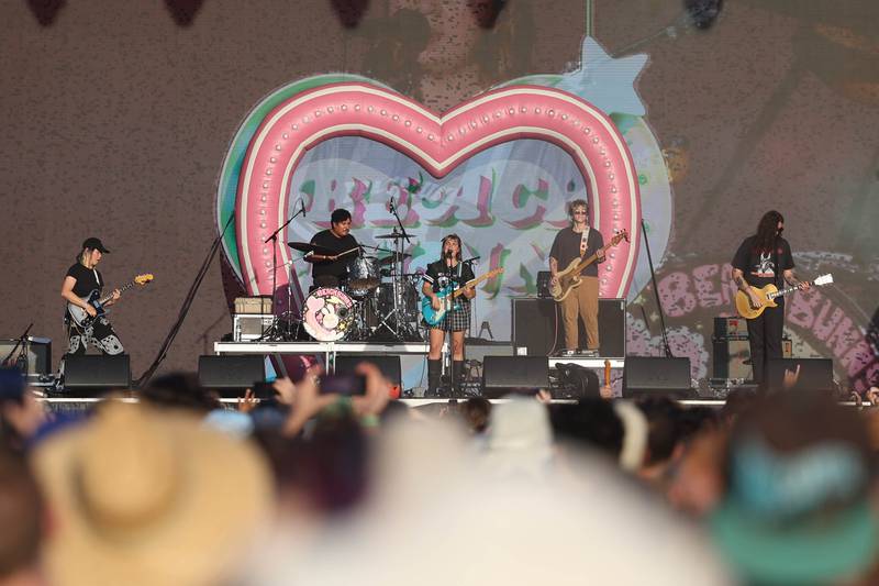 Beach Bunny performs at Riot Fest on Saturday, Sept. 21, 2024 in Chicago.