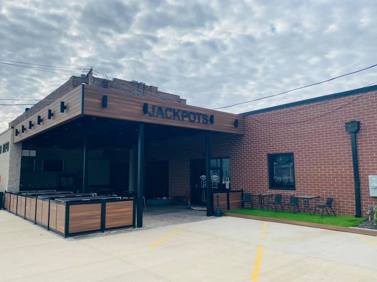 A photo of JACKpots new patio in Streator. A grand opening is set Friday, May 7, for the renovation.