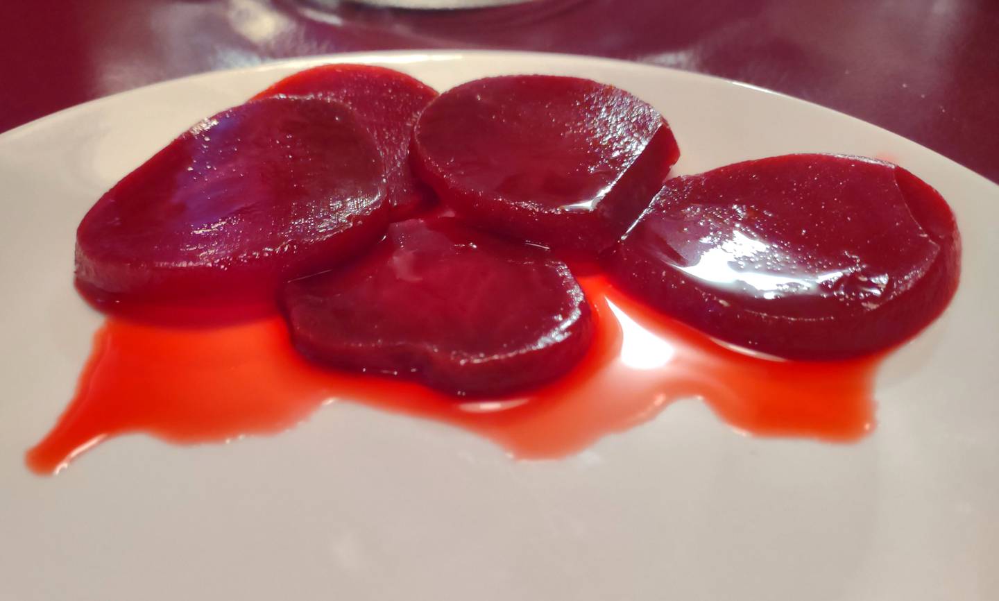 Pickled beets are one of the options available on the salad bar at Softails Bar and Grill in Ladd. The salad bar is complimentary with most dinner orders.