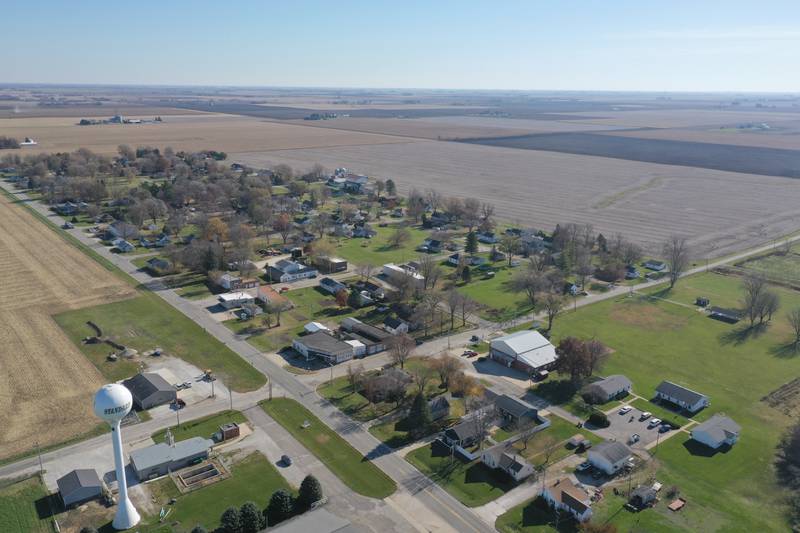 An aerial view of Standard on Wednesday, Nov. 15, 2023. About 1.5 miles southeast of the village, a 3.6 earthquake occurred. near the intersection of County Road 955 North and County Road 1500 E in Putnam County. No damage was reported from the earthquake. The earthquake occurred at 4:41a.m.