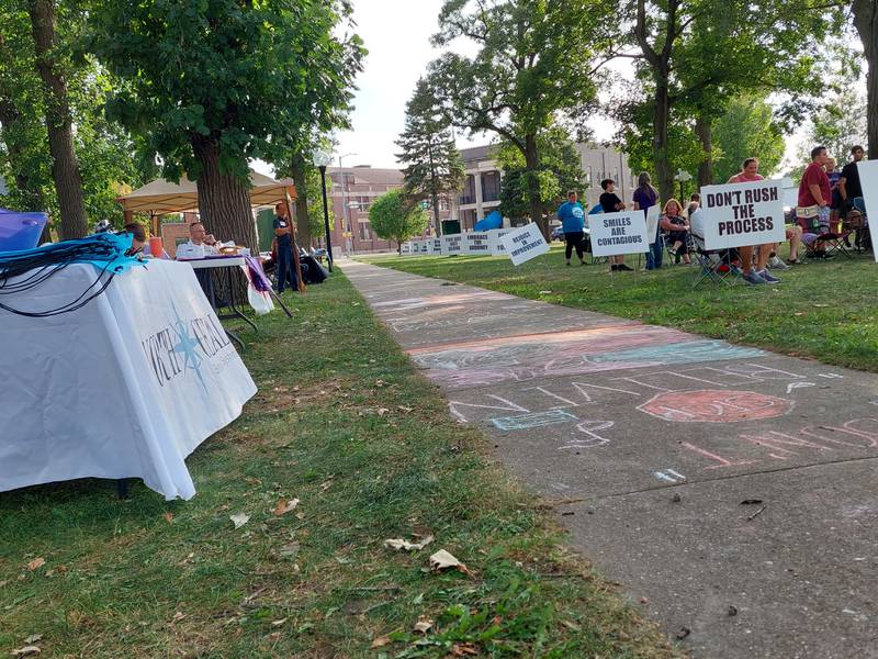 A number of organizations that help individuals with drug addiction gathered Saturday, Aug. 26, 2023, in Streator's City Park for the Streator Overdose Awareness Memorial Walk.