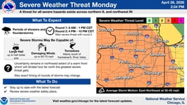 Severe storms set to hit northern Illinois Monday evening with damaging winds, hail