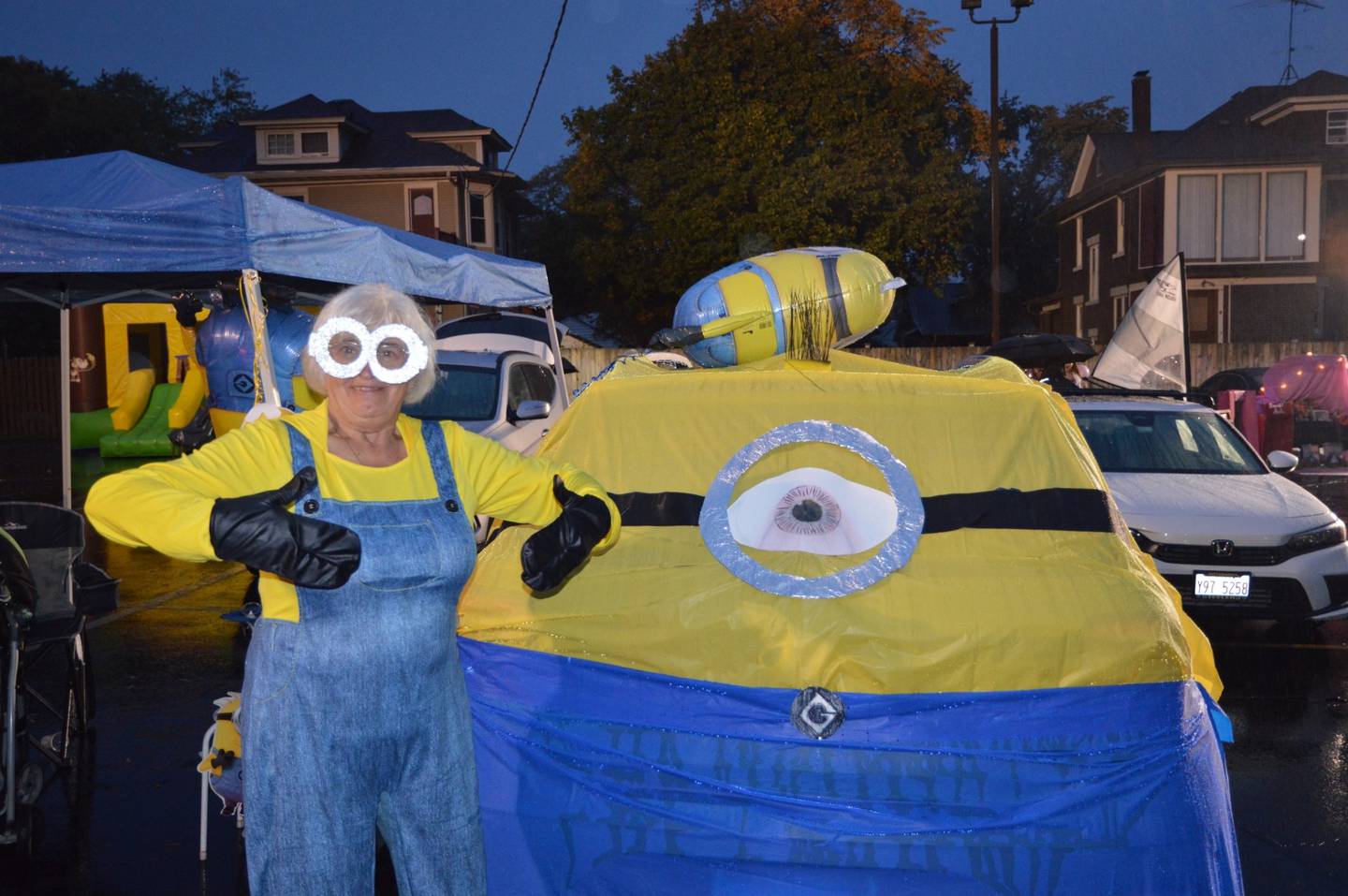 Sue Fordyce shows off her minion-themed costume and trunk at First Presbyterian Church of Joliet's 15th annual Trunk 'N Treat event. Approximately 800 people braved teeming rain for the Joliet church’s 15th Trunk ‘N Treat event on Oct. 28.