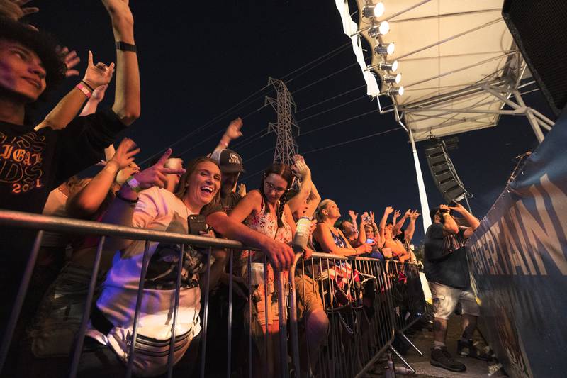 The crowd was excited and jam packed Monday, July 3, 2023 as Everclear takes the stage in Dixon for Petunia Fest.