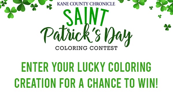 Kane County St. Patrick’s Day Coloring Contest! Chance to win!