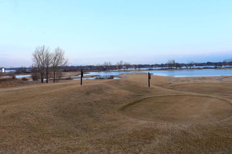 A view of the 10th tee at the Lost Marsh Golf Course looking west toward Wolf Lake on Saturday, Feb. 21, 2026 in Hammond Ind.