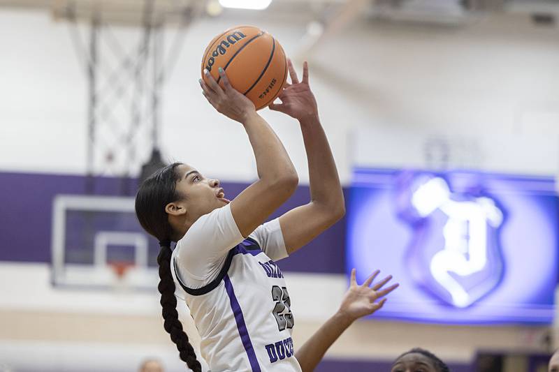 Dixon’s Ahmyrie McGowan puts up a shot against Stillman Valley Saturday, Feb. 7, 2026.