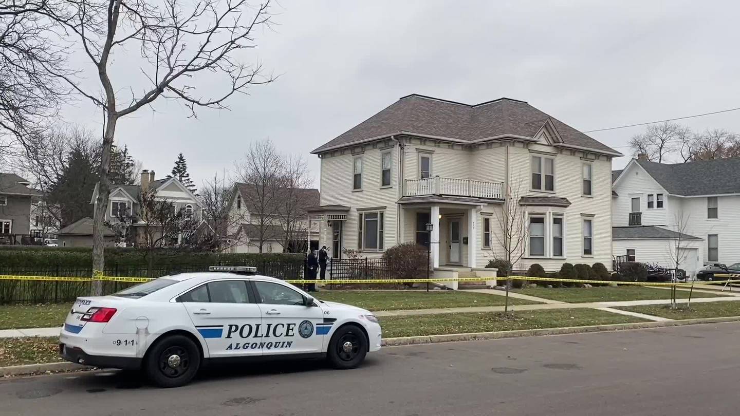 Police investigate at the residence of 408 La Fox River Drive