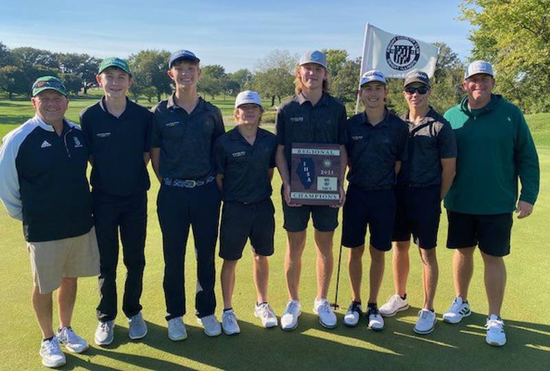 The Seneca boys golf team won the title of the Class 1A Dwight Regional on Wednesday. It was the first postseason championship in the program's history.