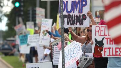 ‘Good trouble’ protest again draws hundreds in traditionally red McHenry County