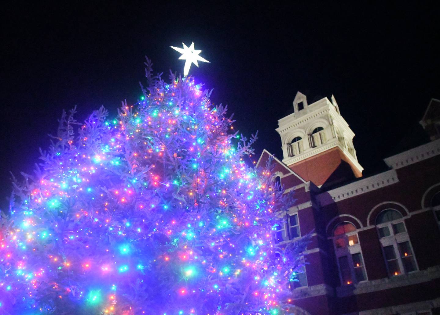 Oregon's Candlelight Walk, held Nov. 26 included the lighting of the Christmas tree on the east lawn of the Ogle County Courthouse. This year's tree was lit by three Make-A-Wish recipients.