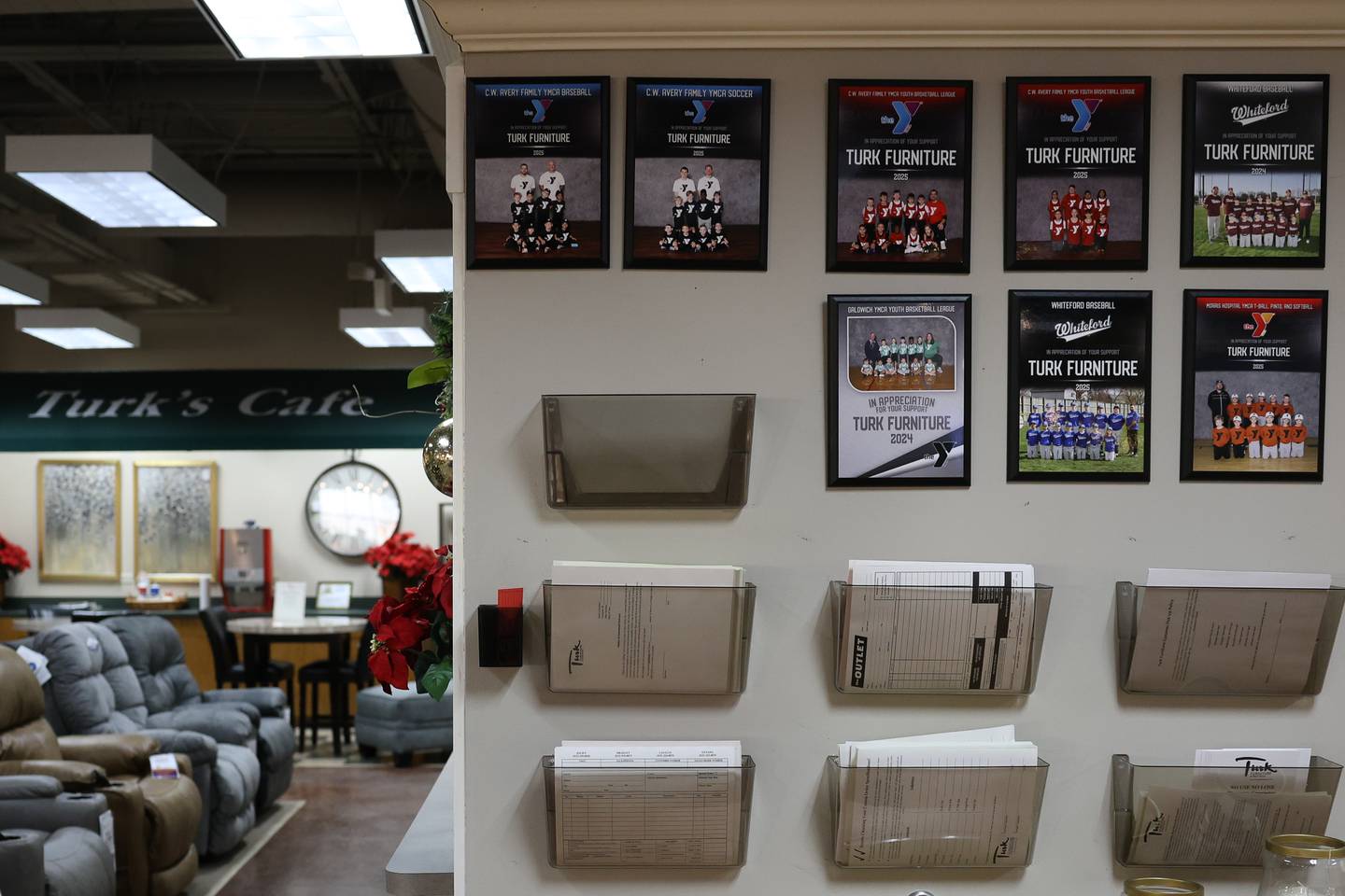 Turk Furniture, celebrating their 140th anniversary, gets involve in the Joliet community by sponsoring local youth sports programs. Wednesday, Dec. 17, 2025 in Joliet.