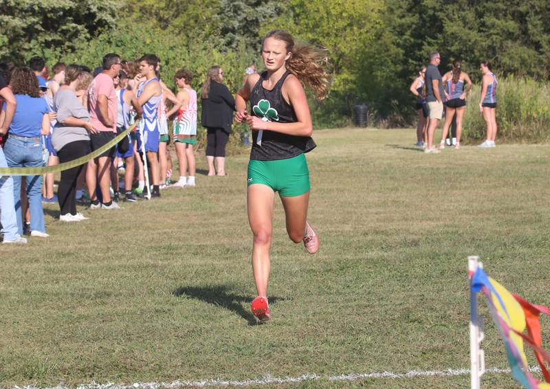 Seneca's Lily Mueller, runs during the Ottawa Nautical Mile Relay on Tuesday, Sept. 2, 2025 at Catlin Park in Ottawa.