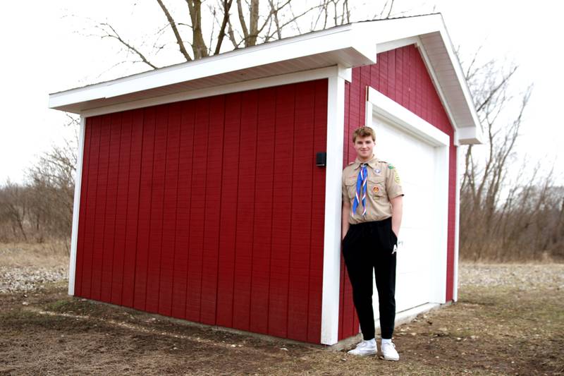 Sugar Grove resident Christopher Eby replaced a dilapidated shed by organizing a team to build a new one for the Sugar Grove United Methodist Church (SGUMC) as his Eagle Project for Sugar Grove Boys Scouts of America Troop No. 41.