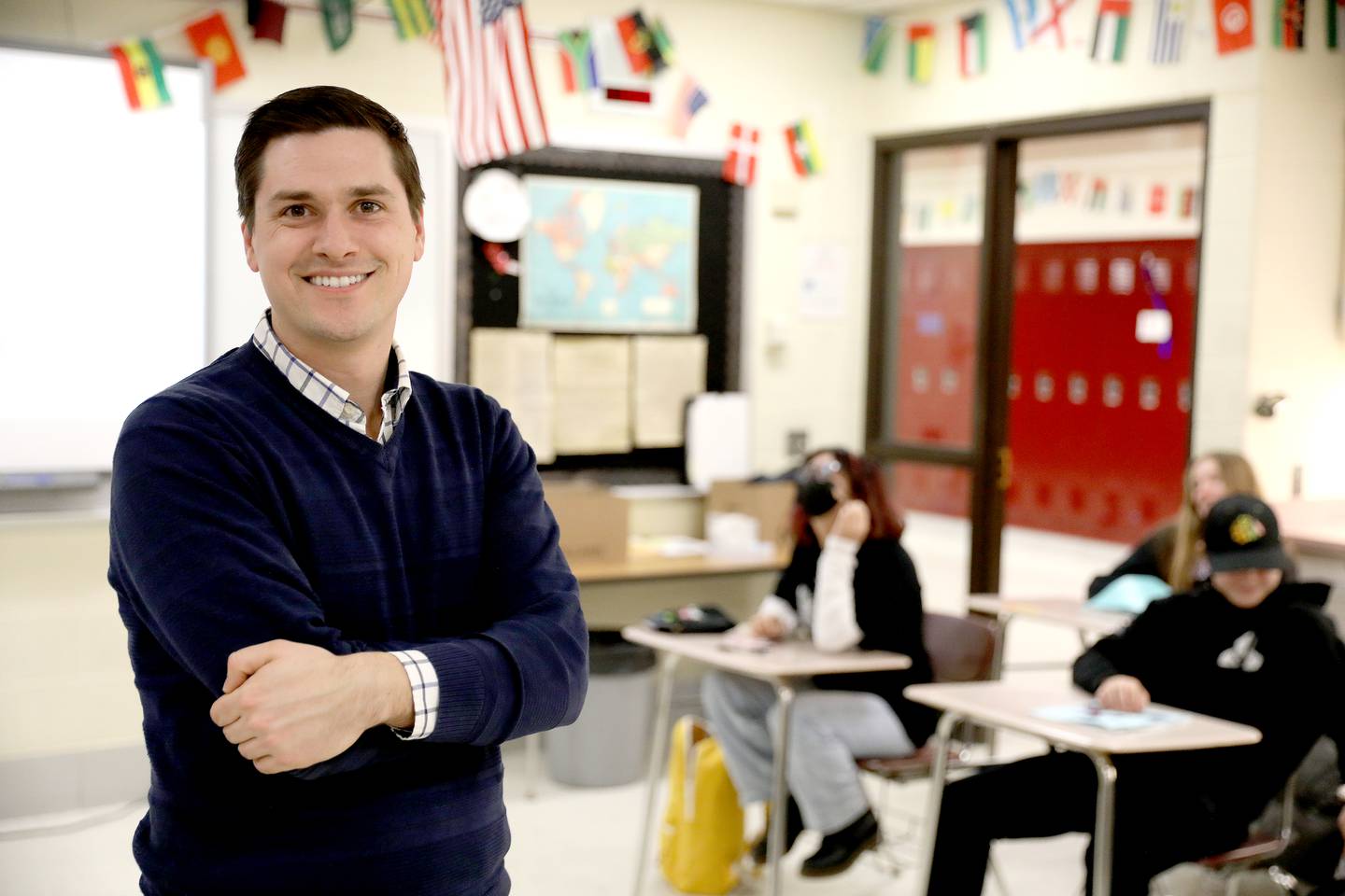 Downers Grove North social studies teacher Dennis Rogala teaches a freshman class at the school. Rogala recently received his National Board Certification from the National Board for Professional Teaching Standards.