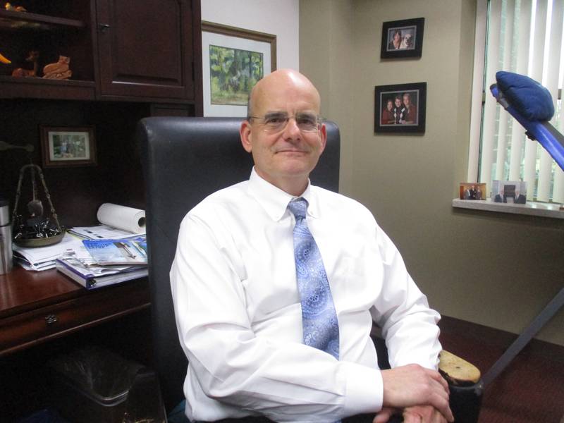 Kendall County Presiding Judge Stephen Krentz is seen here in his chambers on Dec. 8, 2022.