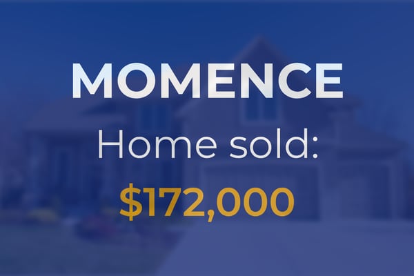 Sale closed in Momence: $172,000 for a single-family home