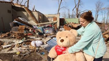 Pritzker tours Aroma Park destruction, pledges help