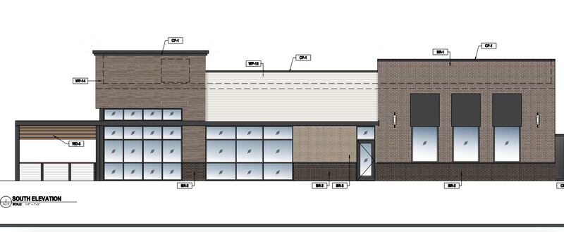 A rendering of a new building that could house Chipotle and First Watch in Algonquin.