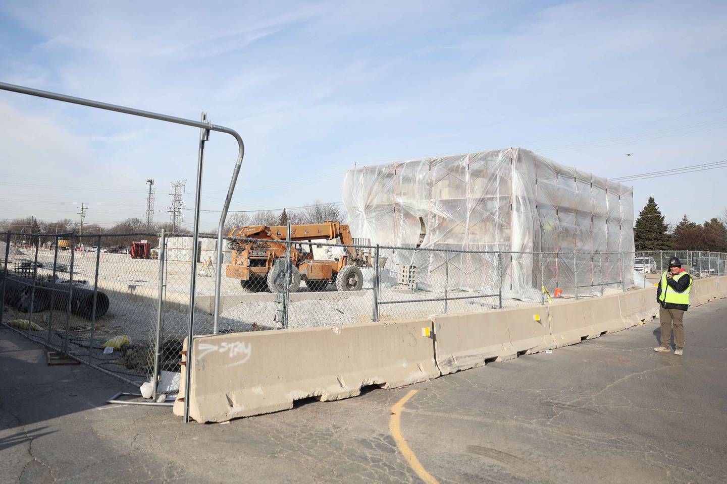 The new Hufford Junior High School is being built on the lot next to the current school on Friday, Dec. 13, 2024 in Joliet.