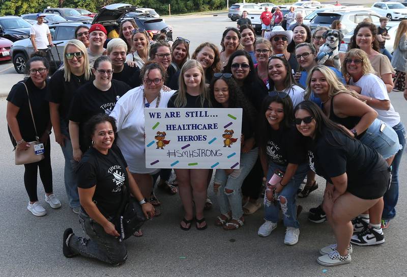 St. Margaret's employees gather for a photo at St. Margaret's Hospital on Friday, June 16, 2023 in Spring Valley.