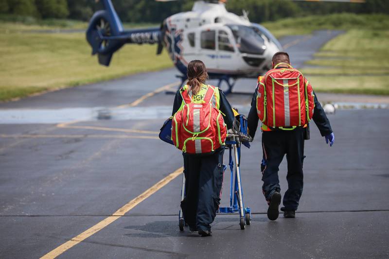 A women suffers a traumatic head injury from a horse near Woodstock.