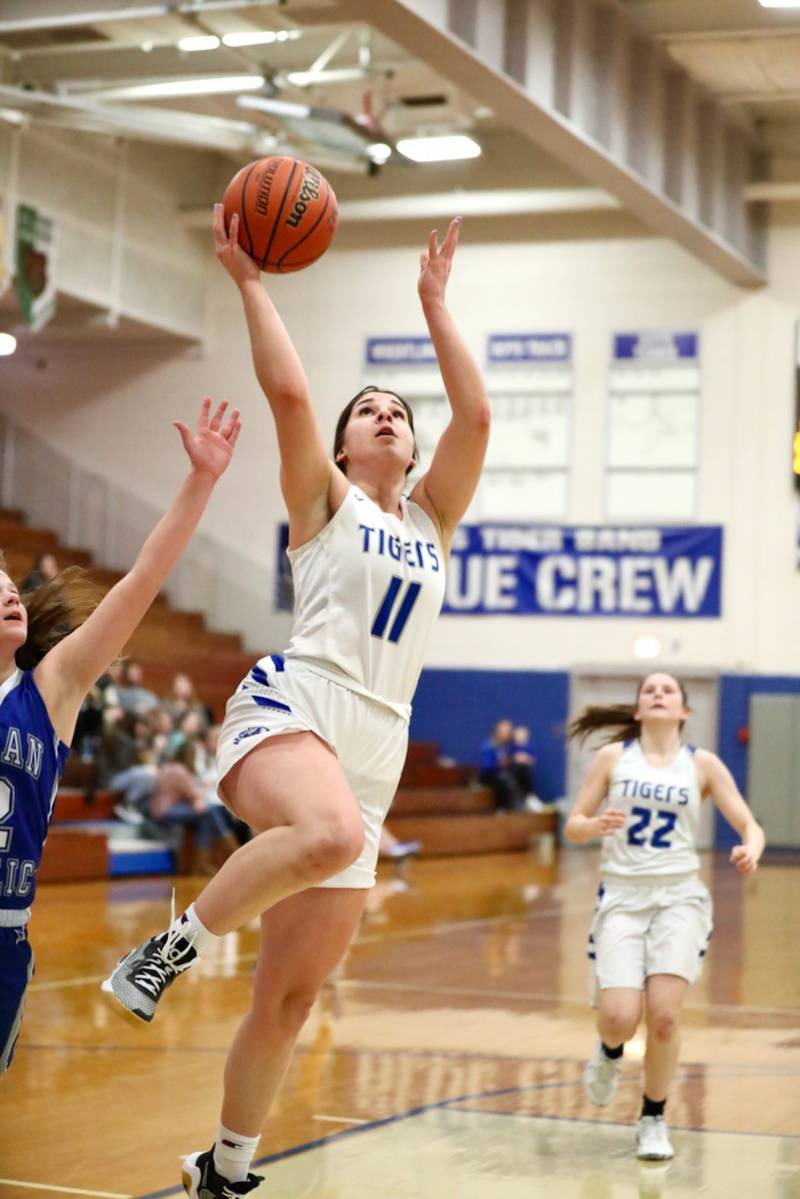 Princeton's Olivia Gartin shoots a layup Monday night at Prouty Gym.