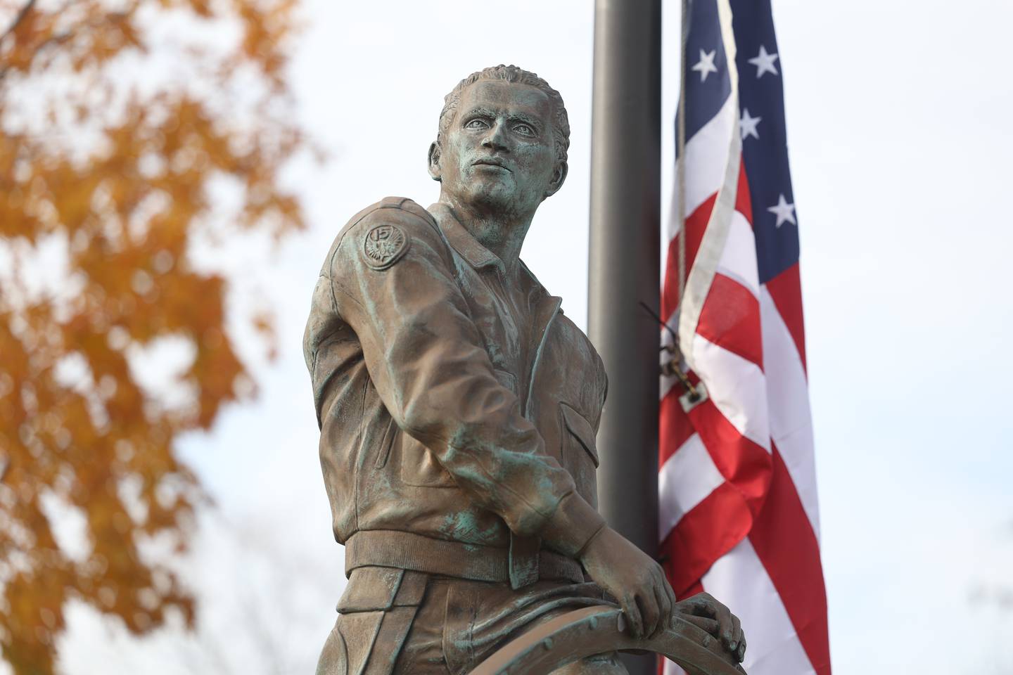A statue of Sator Sanchez stands at the Sanchez Memorial Park on Wednesday, Nov. 1, 2023 in Joliet.