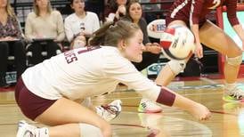 Prairie Ridge vs. Limestone in the Class 3A State volleyball semifinals